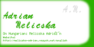 adrian melicska business card